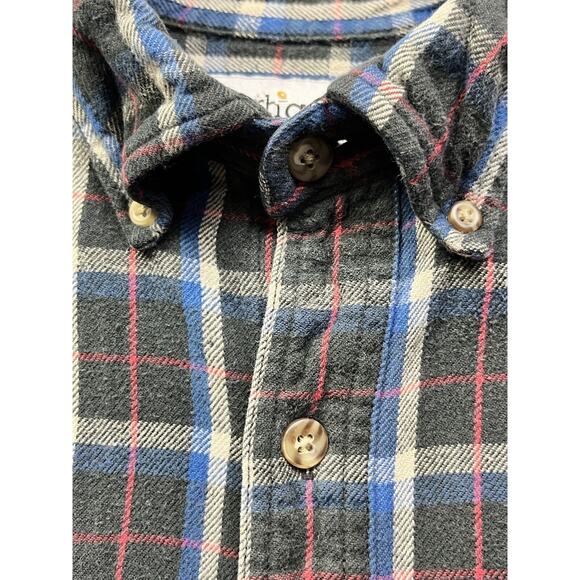 Carhartt Shirt Mens size medium Check Plaid Flannel Black Multi Pocket Outdoors‎ - Picture 6 of 6